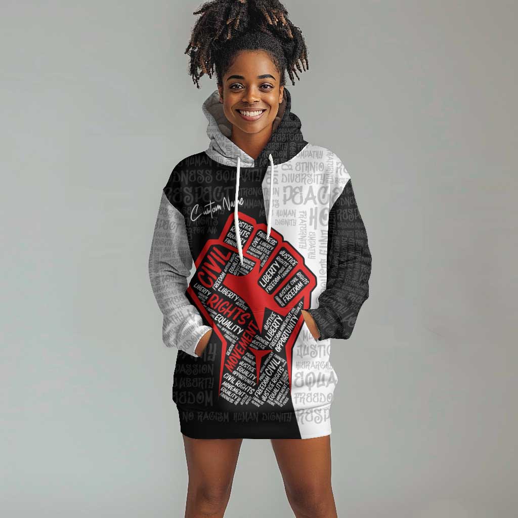 Personalized Civil Rights Movement Justice Fist Hoodie Dress