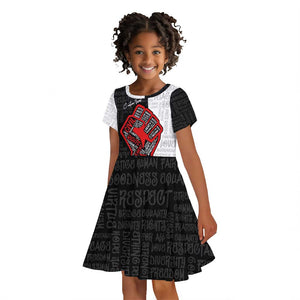 Personalized Civil Rights Movement Justice Fist Kid Short Sleeve Dress