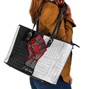 Personalized Civil Rights Movement Justice Fist Leather Tote Bag