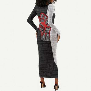 Personalized Civil Rights Movement Justice Fist Long Sleeve Bodycon Dress DT02