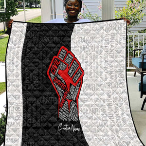 Personalized Civil Rights Movement Justice Fist Quilt