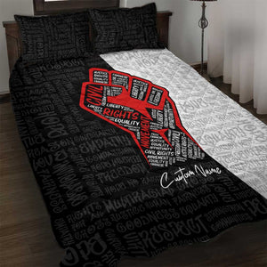 Personalized Civil Rights Movement Justice Fist Quilt Bed Set