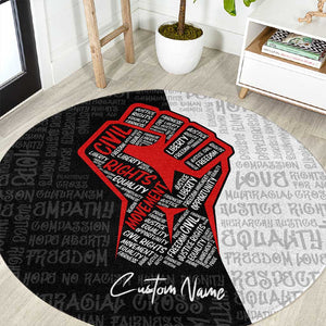 Personalized Civil Rights Movement Justice Fist Round Carpet