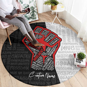 Personalized Civil Rights Movement Justice Fist Round Carpet