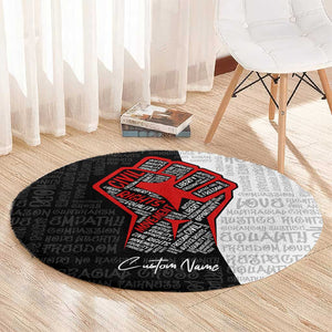 Personalized Civil Rights Movement Justice Fist Round Carpet