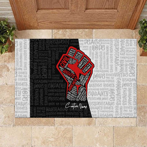 Personalized Civil Rights Movement Justice Fist Rubber Doormat