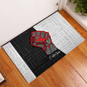 Personalized Civil Rights Movement Justice Fist Rubber Doormat