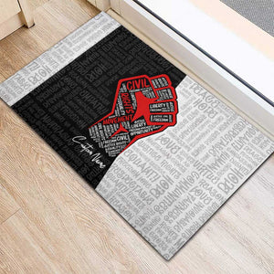 Personalized Civil Rights Movement Justice Fist Rubber Doormat