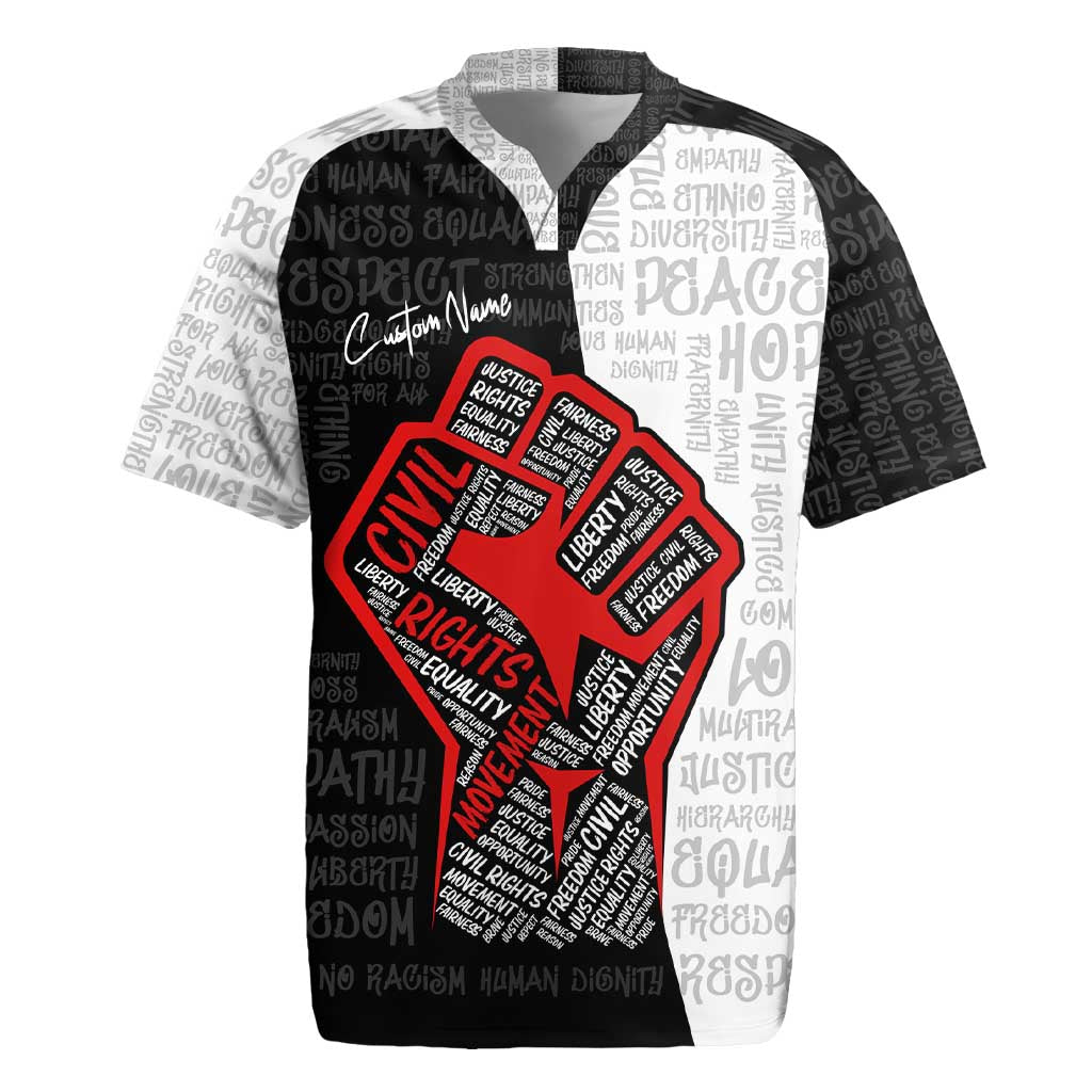 Personalized Civil Rights Movement Justice Fist Rugby Jersey