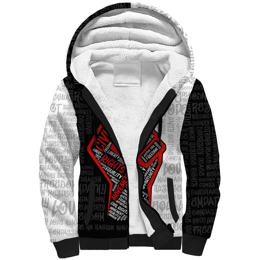 Personalized Civil Rights Movement Justice Fist Sherpa Hoodie