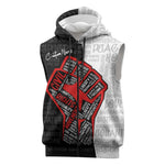 Personalized Civil Rights Movement Justice Fist Sleeveless Zip Hoodie - African Pride