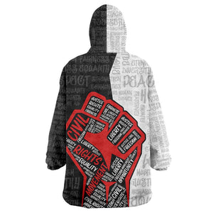 Personalized Civil Rights Movement Justice Fist Wearable Blanket Hoodie