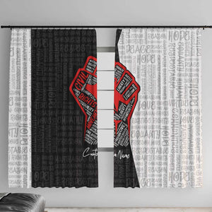 Personalized Civil Rights Movement Justice Fist Window Curtain