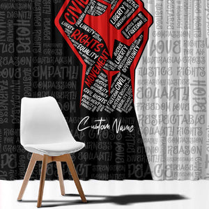 Personalized Civil Rights Movement Justice Fist Window Curtain