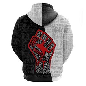 Personalized Civil Rights Movement Justice Fist Zip Hoodie