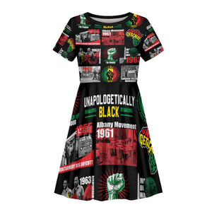 Civil Rights Movement Kid Short Sleeve Dress Poster Art Black Pride