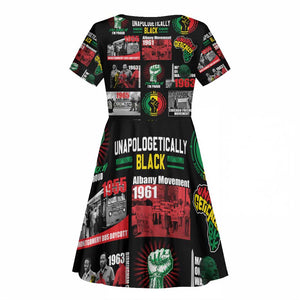 Civil Rights Movement Kid Short Sleeve Dress Poster Art Black Pride