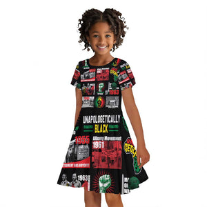 Civil Rights Movement Kid Short Sleeve Dress Poster Art Black Pride