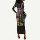Civil Rights Movement Long Sleeve Bodycon Dress Poster Art Black Pride DT02