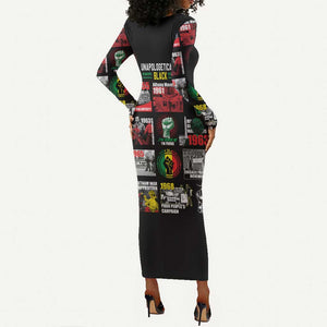 Civil Rights Movement Long Sleeve Bodycon Dress Poster Art Black Pride