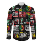 Civil Rights Movement Long Sleeve Button Shirt Poster Art Black Pride