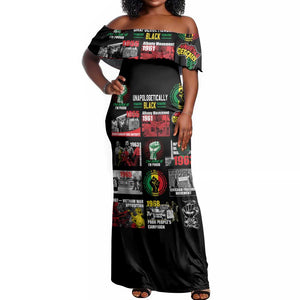 Civil Rights Movement Off Shoulder Maxi Dress Poster Art Black Pride