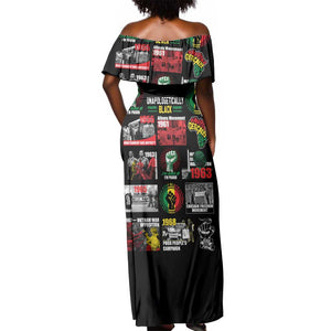 Civil Rights Movement Off Shoulder Maxi Dress Poster Art Black Pride