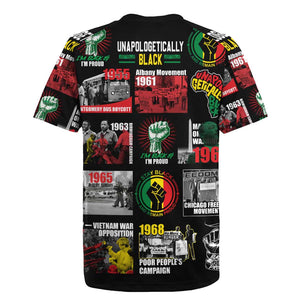 Civil Rights Movement Rugby Jersey Poster Art Black Pride