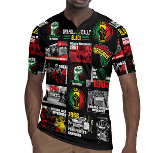 Civil Rights Movement Rugby Jersey Poster Art Black Pride