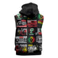 Civil Rights Movement Sleeveless Zip Hoodie Poster Art Black Pride - African Pride