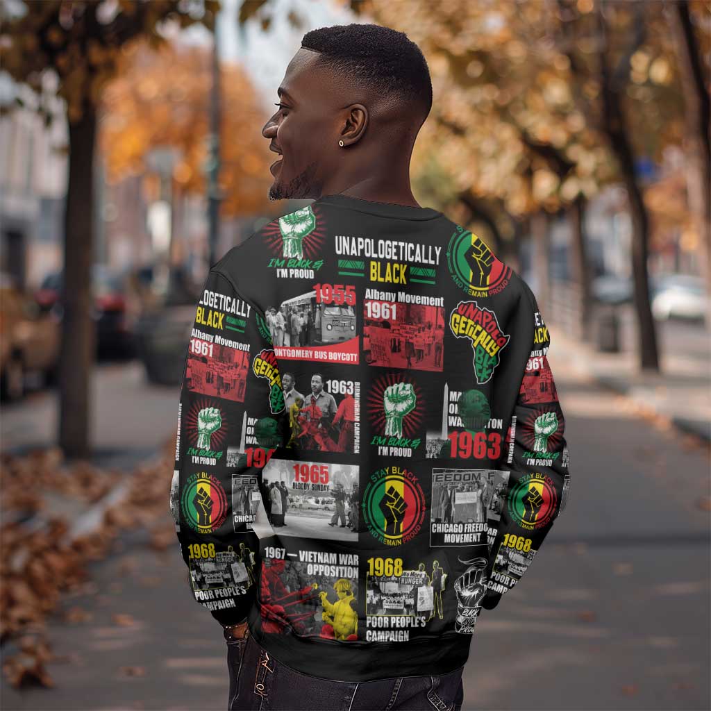 Civil Rights Movement Sweatshirt Poster Art Black Pride