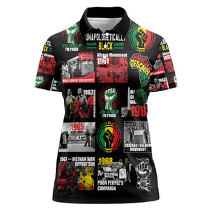 Civil Rights Movement Women Polo Shirt Poster Art Black Pride