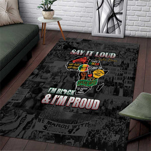 I'm Black and I'm Proud - Personalized African Area Rug