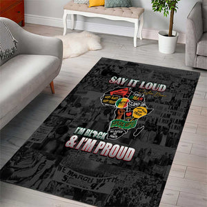 I'm Black and I'm Proud - Personalized African Area Rug