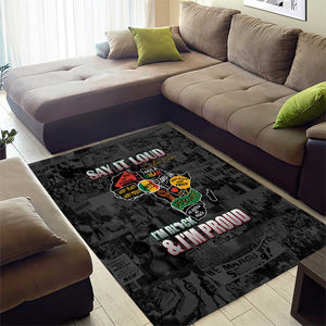 I'm Black and I'm Proud - Personalized African Area Rug