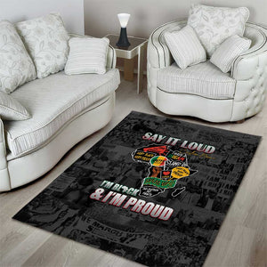 I'm Black and I'm Proud - Personalized African Area Rug