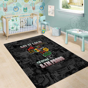 I'm Black and I'm Proud - Personalized African Area Rug