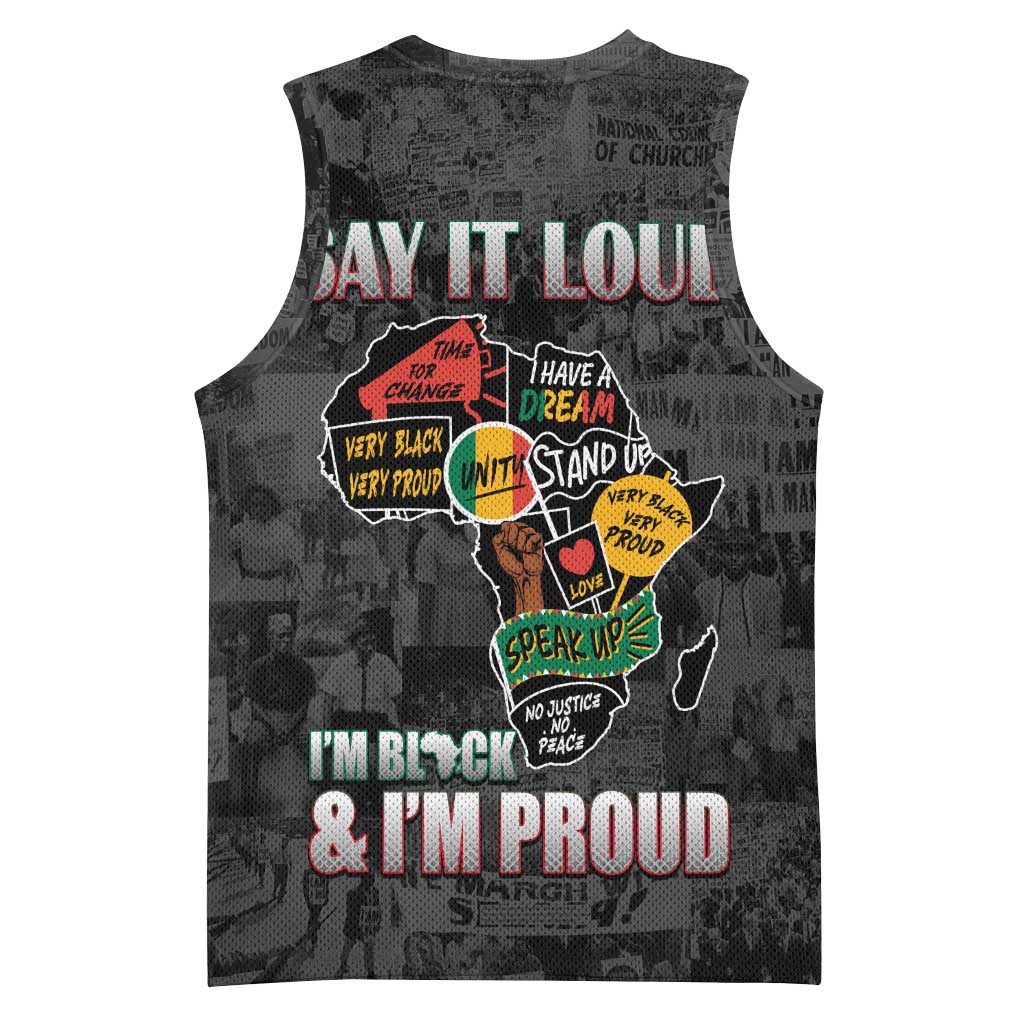 I'm Black and I'm Proud - Personalized African Basketball Jersey DT02