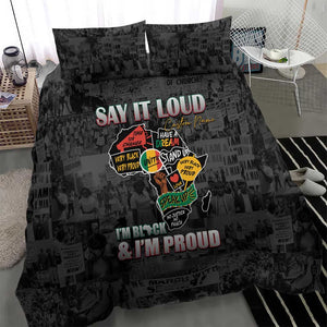 I'm Black and I'm Proud - Personalized African Bedding Set