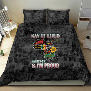 I'm Black and I'm Proud - Personalized African Bedding Set