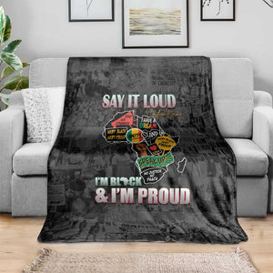 I'm Black and I'm Proud - Personalized African Blanket