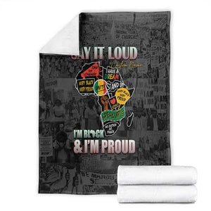 I'm Black and I'm Proud - Personalized African Blanket