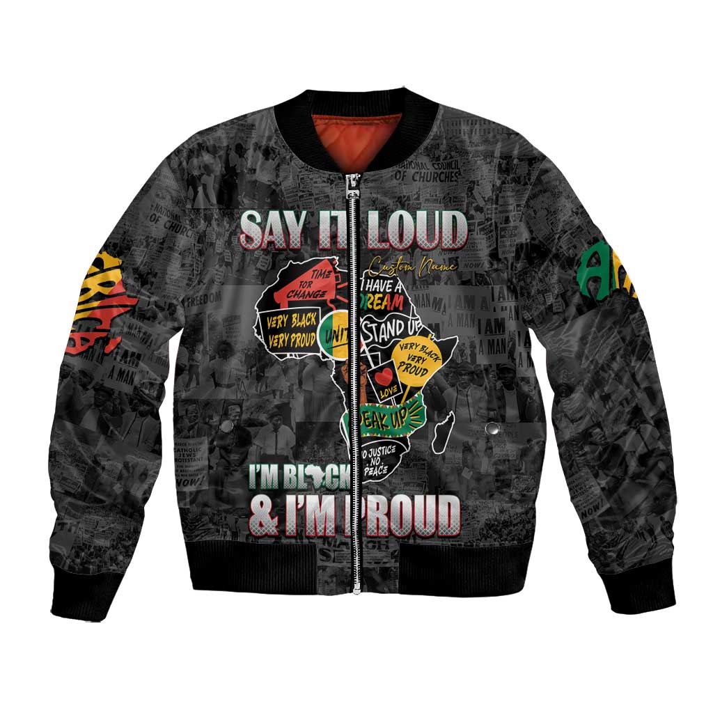I'm Black and I'm Proud - Personalized African Bomber Jacket