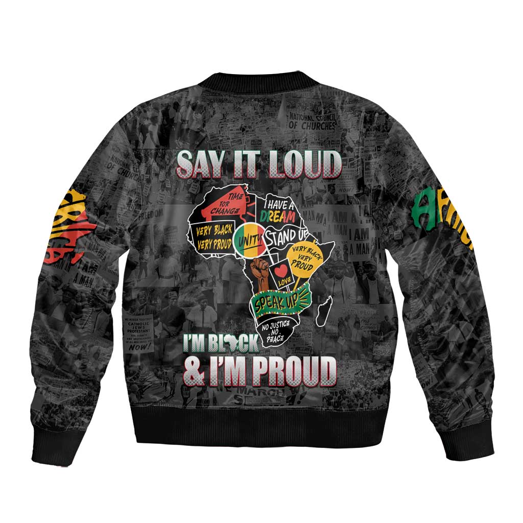 I'm Black and I'm Proud - Personalized African Bomber Jacket