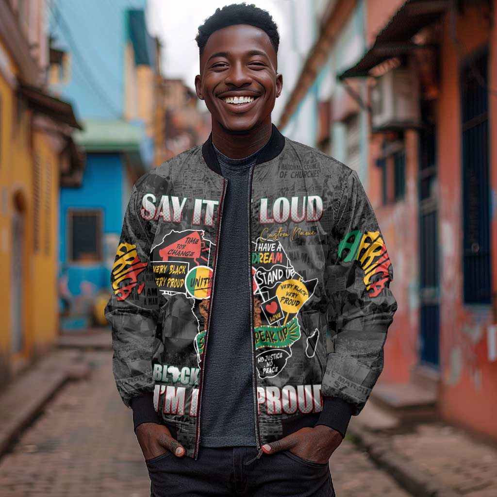 I'm Black and I'm Proud - Personalized African Bomber Jacket