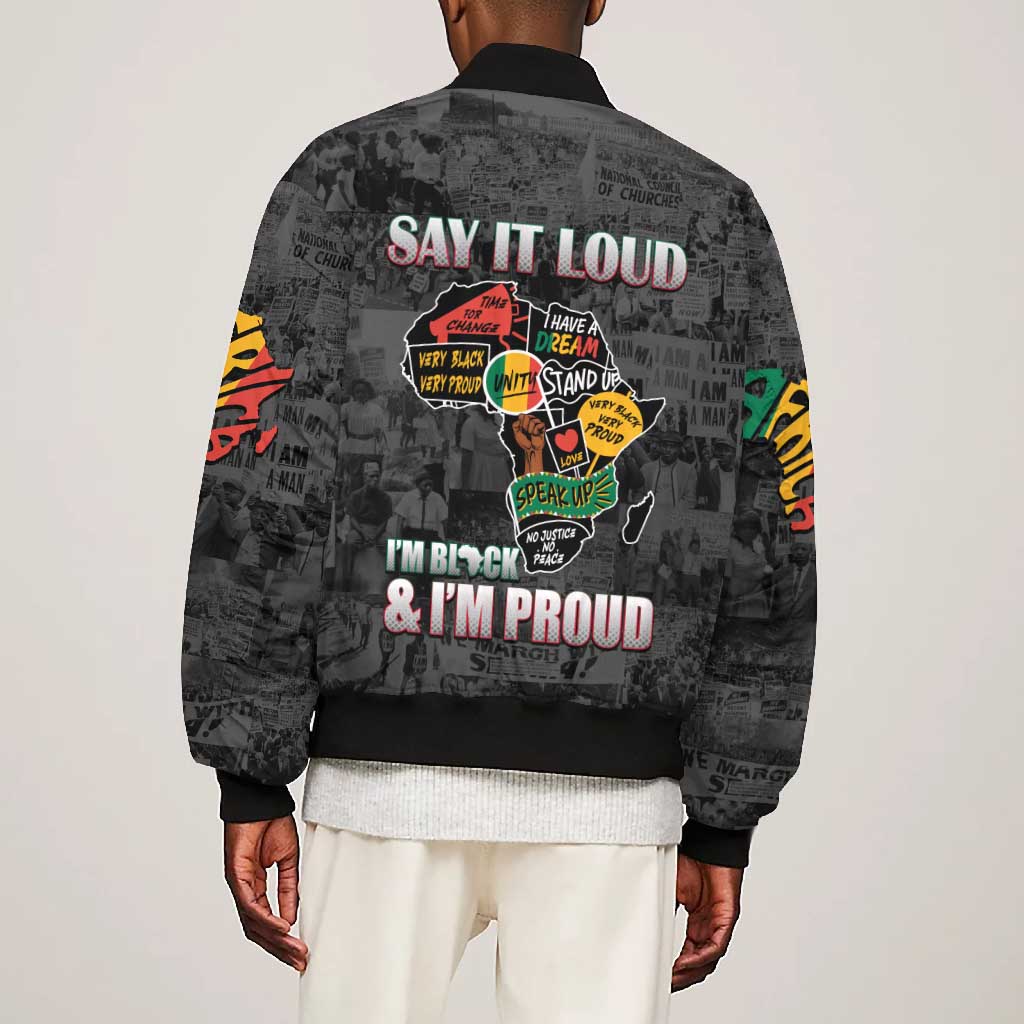 I'm Black and I'm Proud - Personalized African Bomber Jacket