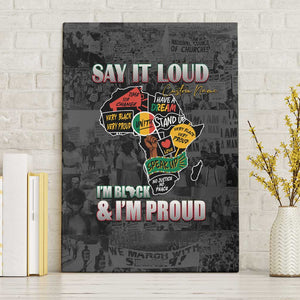 I'm Black and I'm Proud - Personalized African Canvas Wall Art