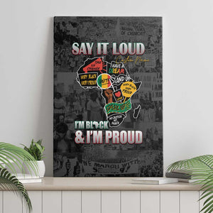 I'm Black and I'm Proud - Personalized African Canvas Wall Art