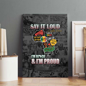 I'm Black and I'm Proud - Personalized African Canvas Wall Art