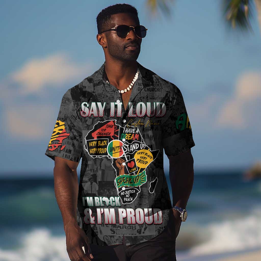I'm Black and I'm Proud - Personalized African Hawaiian Shirt
